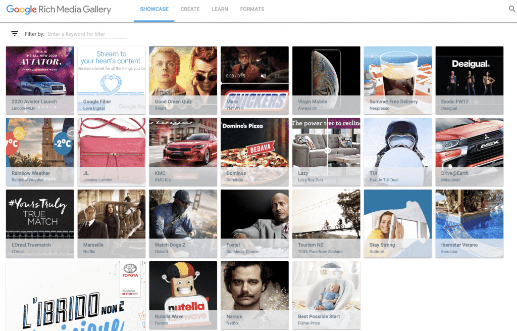 richmedia gallery from google ads display branding